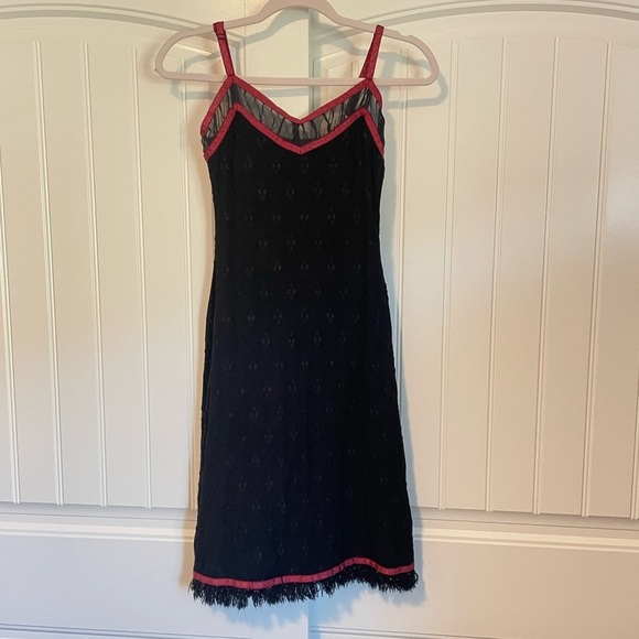 Betsey Johnson Dresses & Skirts - 90’s y2k Betsey Johnson black and maroon vintage slip dress size small petite